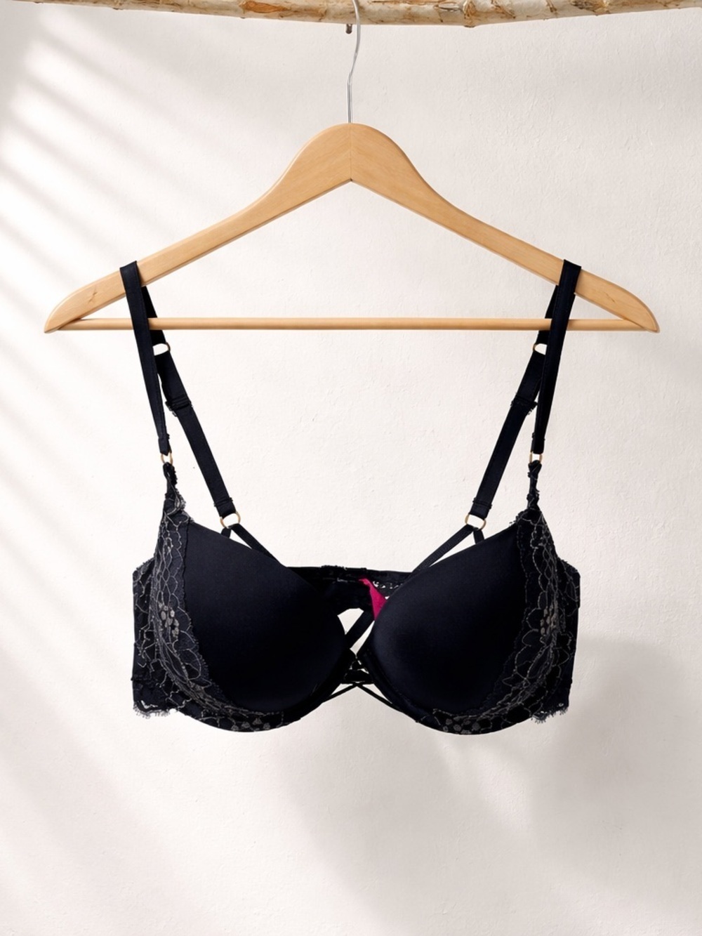 La SENZA Black Lace Detail Bra | 36D |